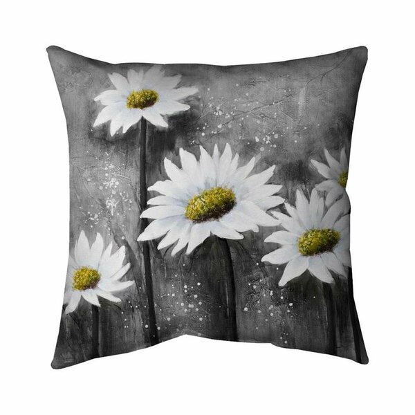 Begin Home Decor 20 x 20 in. Daisies-Double Sided Print Indoor Pillow 5541-2020-FL108-1